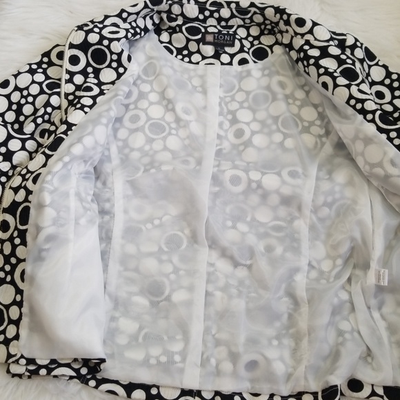 Toni Morgan pattern zippered jacket. Size L - Picture 7 of 8